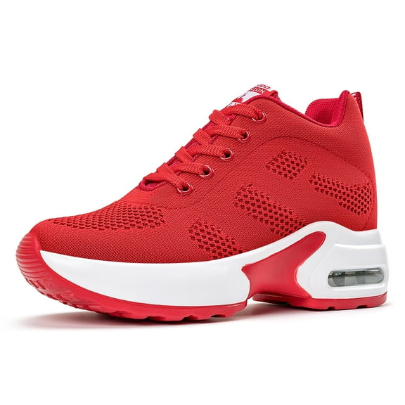 Women's Platform Sneakers Wedges Lace Up Shoes Increase Fashion Sneakers for Womens Girls
