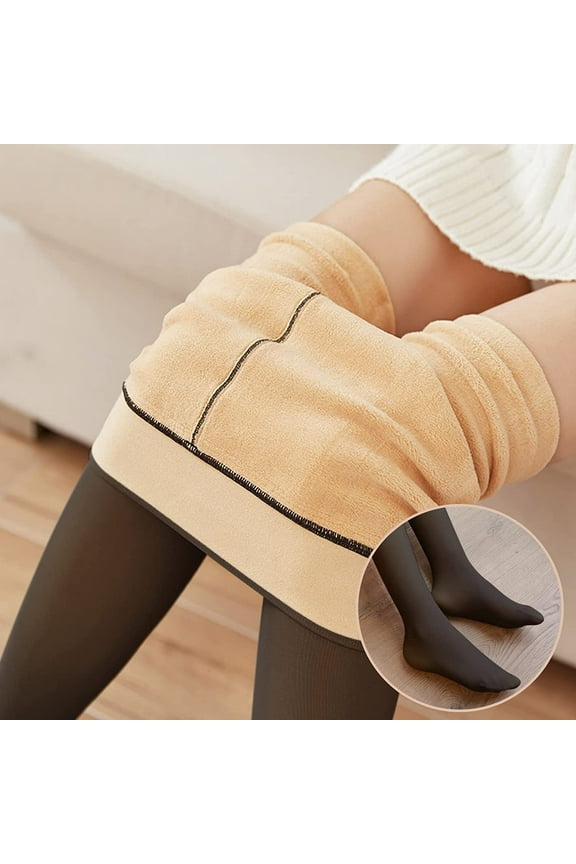 Women's Thickened Black Silk Leggings One-piece Trousers 1773656642684921