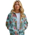 thumbnail image 1 of Women's Thickened Fleece Sweatshirt Winter Long Zipper Jacket Put the wind to keep warm, 1 of 7