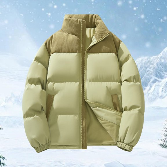 Women's Thickened Long Sleeve Cotton Jacket, Soft Breathable Loose Fit Zip Up Coat, Warm Stand Collar Outerwear for Women, Comfortable Straight Cut Casual Jacket, Thermal Insulation Winter Wear