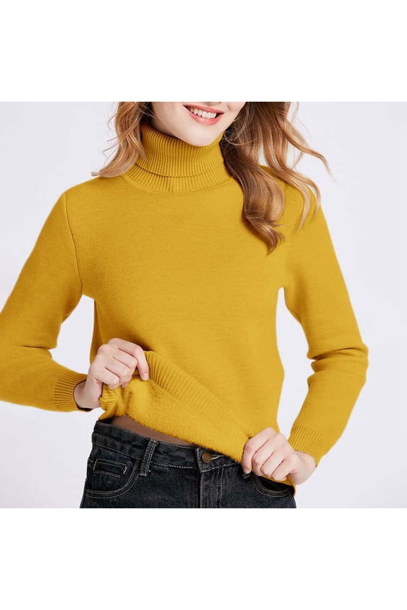 Women's Thickened Turtleneck Sweater Warm Blend Top For Fall And Winter Women's Thermal Tops V Neck Womens V Neck Thermal Tops E Cold Base Layer Men Thermal Base Layer Women Top plus Size Thermal Tops