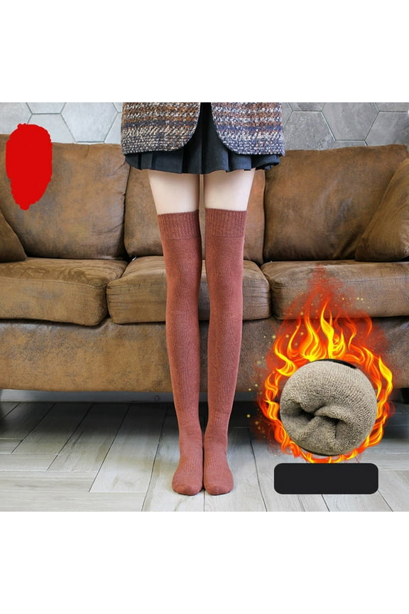 Women's Thickened Warm Knee Socks Thick Socks Thigh High Tube Stockings Fiance Socks for Her Mens Low Cut Thick Socks Women Socks Big Pack Sock Forms Non Compression Socks Snap on Socks Socks Pack