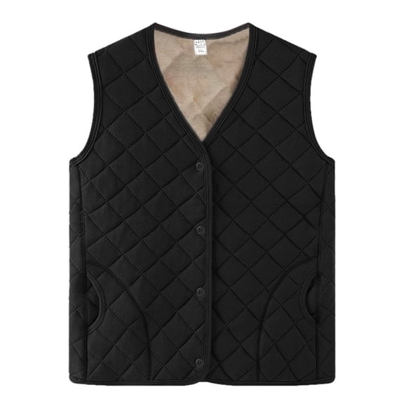 Women's Thickened Warm Vest Shoulder Support Sleeveless Jacket Plus Size Cozy Outerwear for Winter Comfort