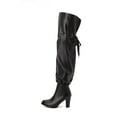 thumbnail image 1 of Women's Thigh High Black Over The Knee Boots, Tall Knee High Long Boots with High Heel and Inner Zipper Black Women Sandal, 1 of 9