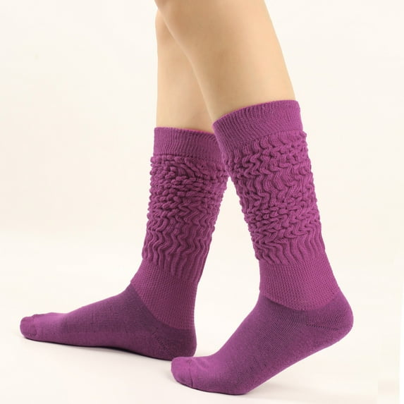 Women's Thigh-High Slouch Socks - Over-the-Knee Long Style, Perfect for Festivals,Red 2,One Size,Dailypoc
