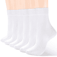thumbnail image 1 of Women’s Thin Cotton Crew Socks 6-Pack, Soft Breathable Mid-Length Casual Dress Socks for Daily Wear, Office, 1 of 5