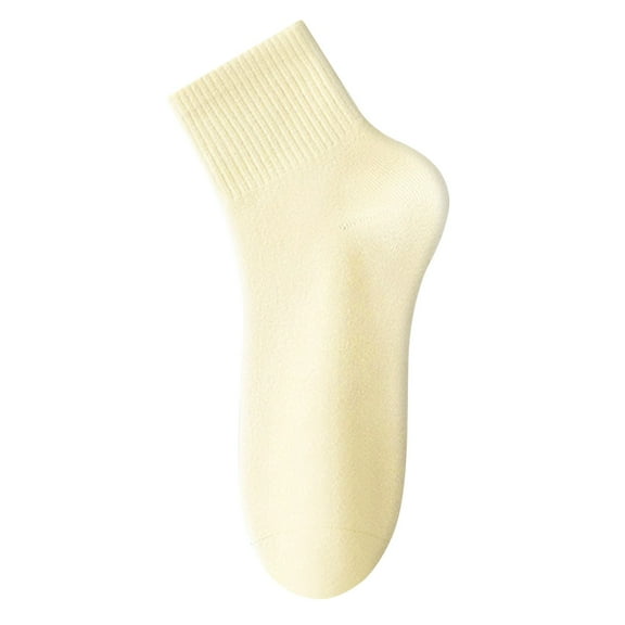 Women's Thin Cotton Crew Socks - Breathable, Comfortable for Athletic & Casual Use (Above Ankle),Yellow,One Size,Dailypoc