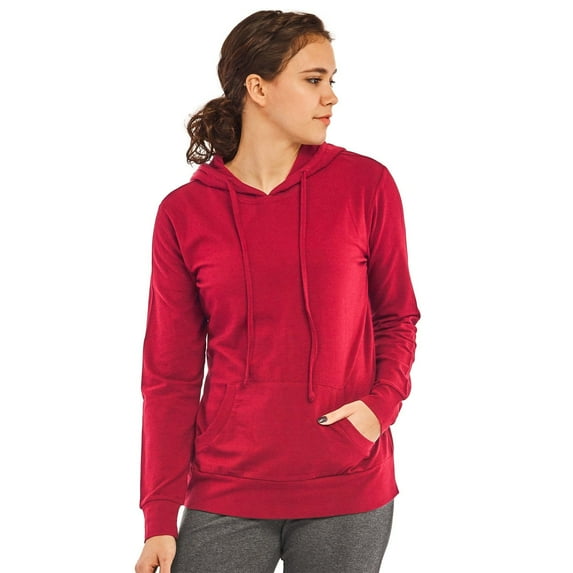 Women's Thin Cotton Pullover Hoodie Sweater S, Red