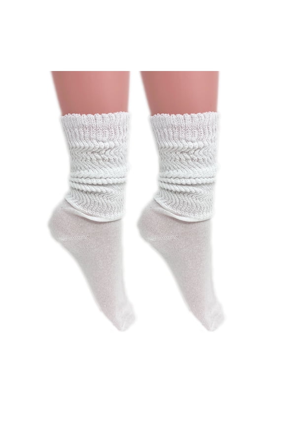 Women’s Thin Cotton Slouch Socks – Lightweight & Breathable Scrunch Ankle Socks, 1 Pair (Fits Shoe Size 9-11), Casual Wear, Dance, Machine Washable