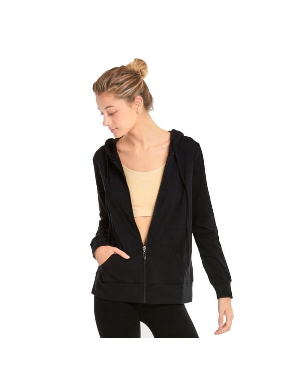 Women's Thin Cotton Zip Up Hoodie Jacket