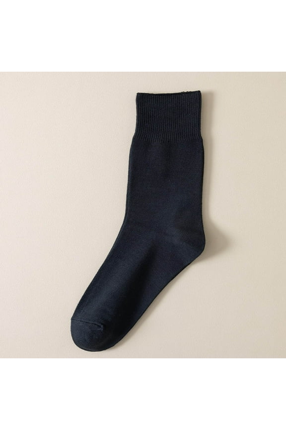 Women's Thin Crew Socks Loose Fit Soft Wide Stretchy Toe Design Shoe Size 6-9,Black,One Size,Dailypoc