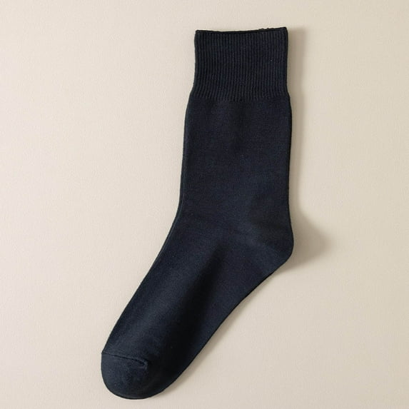 Women's Thin Crew Socks Loose Fit Soft Wide Stretchy Toe Design Shoe Size 6-9,Black,One Size,Dailypoc