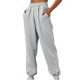thumbnail image 1 of Women's Thin High Waisted Loose Sweatpants Comfortable High Waisted Jogging Pants With Pockets Casual Sweatpants, 1 of 4