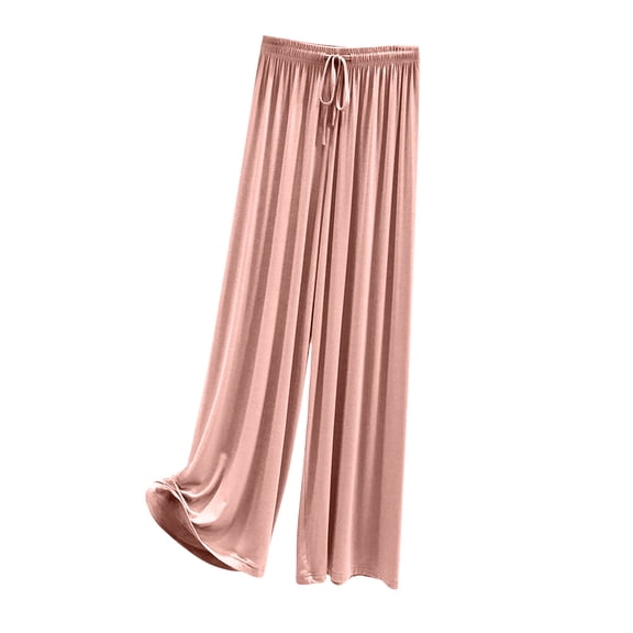 Women's Thin Ice Silk Wide Leg Pants, Loose Casual Sports Trousers, Slimming Versatile Wear for Summer, Travel and Everyday Comfort,Red,2XL