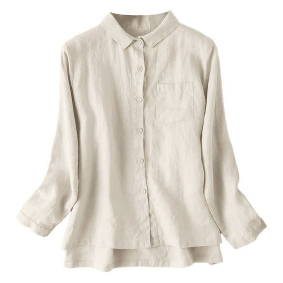 Women's Thin Linen Shirt Women Loose Small Shirt To Wear All Vintage Kong Flavor Shirt