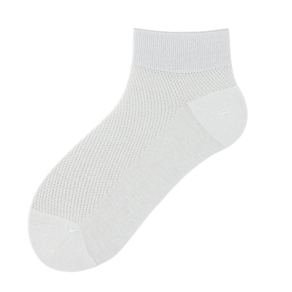 Women's Thin Mesh Ankle Socks Breathable Moisture Wicking Low Cut Athletic Socks for Running Gym Summer Daily Wear White