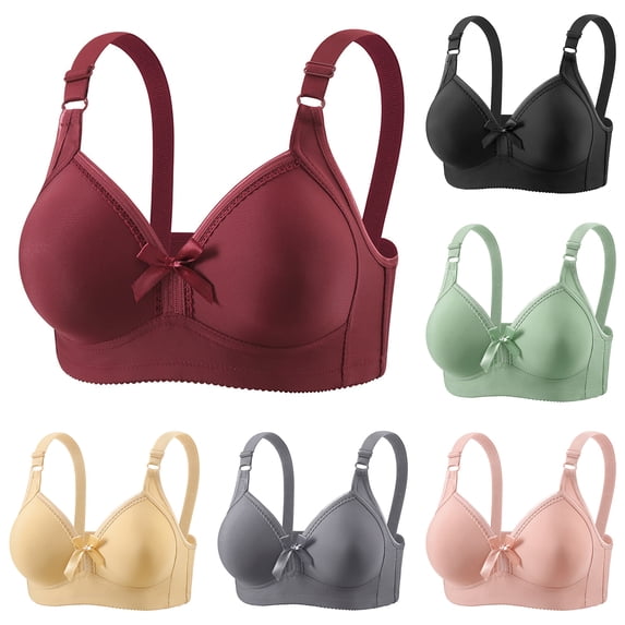 Women's Thin Mold Cup Comfort Bra,Lightweight Wireless Bra for Daily Wear,Size A-C Gray 36
