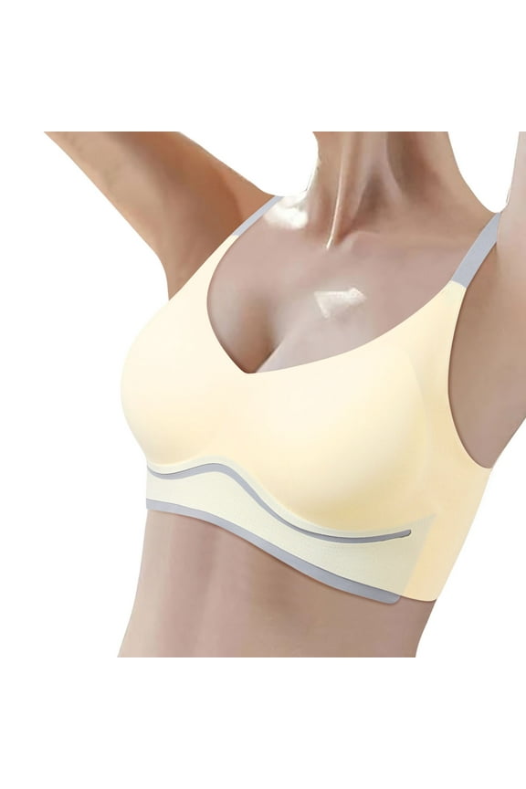 Women's Thin Seamless Soft Support Bra: Wireless, Nylon & Spandex, Improves Posture, for All Seasons
