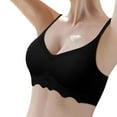 thumbnail image 1 of Women's Thin Seamless Soft Support Bra: Wireless, Nylon & Spandex, Smooths Back, All-weather Wear, 1 of 4