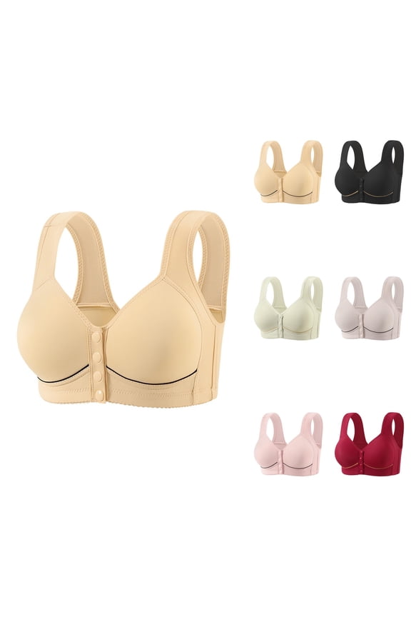 Women's Thin Seamless Soft Support Bra with Fixed Half Cups for Large Chest – Breathable, Comfortable Vest-Style Undergarment