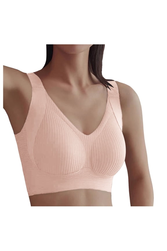 Women's Thin Seamless Support Bra - Soft Cup, Breathable Nylon/Spandex, Wireless Design for All-Day Comfort (M-XXXL)