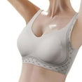 thumbnail image 1 of Women's Thin Seamless Vest Bra Soft Support, Large Chest, Small Half Fixed Cup, Breathable Wireless, Improves Posture, 1 of 4