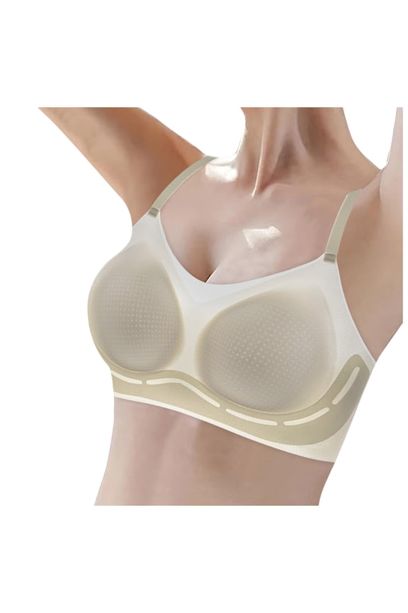 Women's Thin Seamless Vest Soft Support Large Chest Small Half Fixed Cup Breathable Bra Bras for Women Strapless Bras for Women Padded Push up Bras Athletic Bras Sports Bra Skin Tone Bra One Shoulder