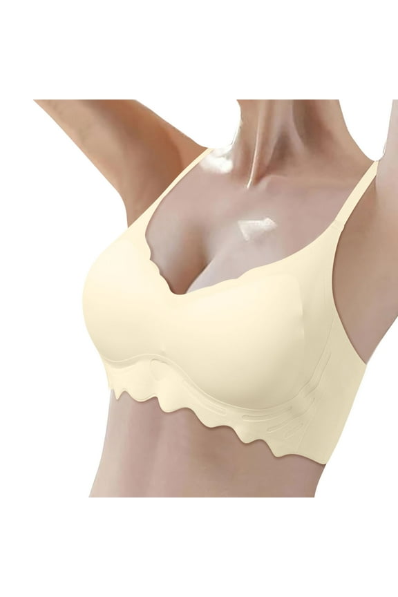 Women's Thin Seamless Vest Soft Support Large Chest Small Half Fixed Cup Breathable Bra Low Sports Bra Padded Underwire Bra Sports Brawls for Women Pack Sports Bras for Women Women Sports Bra High