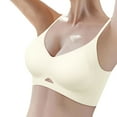thumbnail image 1 of Women's Thin Seamless Vest Soft Support Large Chest Small Half Fixed Cup Breathable Bra Workout Bra for Women Strap Less Bra Bras for Women Sports Bra Running Women Bras plus Size Front Hook Women's, 1 of 3