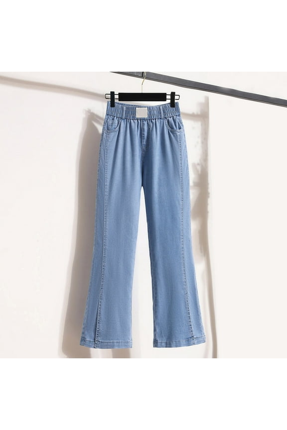 Women's Thin Silk Ice Silk Plus Size Flared Jeans Jean Pants for Women plus Size Corduroys Women Jean Jumpsuits Women Pants Jean Pants for Women Cargo Jean Pants for Women Designer Pants for Women