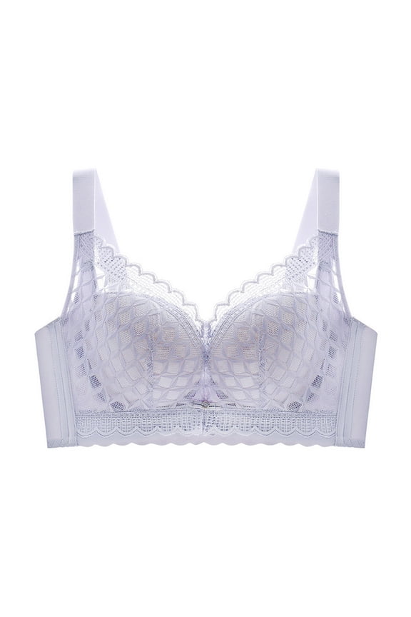 Women's Thin Solid Color Comfortable Breathable Push Up Bra With Underwire Triple Bra