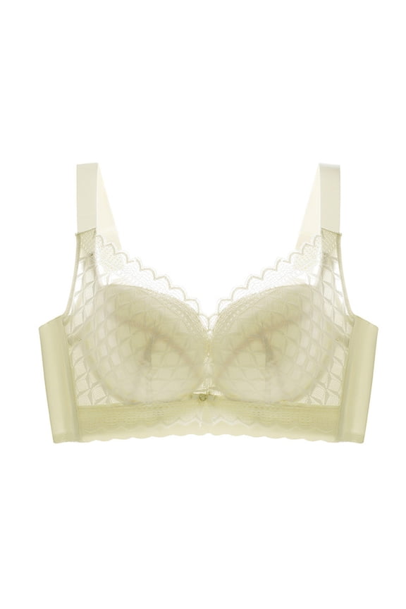 Women's Thin Solid Color Comfortable Breathable Push Up Bra With Underwire Triple Bra