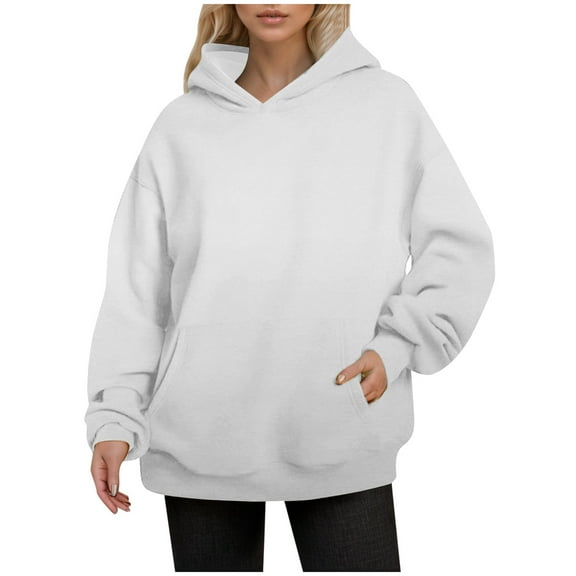 Women's Thin Style Plus Size Hooded Pullover Sweatshirt with Pocket for Autumn Winter Comfort Casual Wear