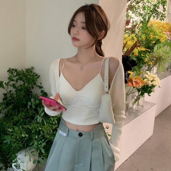 Women's Thin Trendy Shrug Open Front Cropped Cardigan Batwing Long Sleeves Short Coat/Sweater