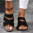 thumbnail image 1 of Women's Thong Sandals Indoor and Outdoor Beach Flip Flop Fashion Casual Versatile Fish Mouth Open Toe Outdoor Wear Spring And Summer Thick Bottom Ethnic Style Sandals, 1 of 4