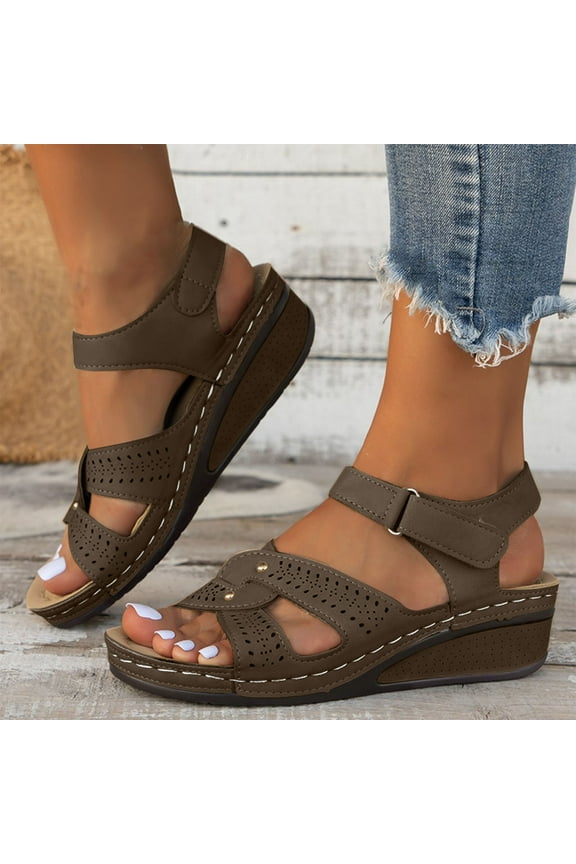 Women's Thong Sandals Indoor and Outdoor Beach Flip Flop Fashion Casual Spring Beach Roman Wedge Sandals