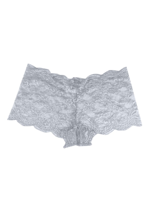 Women's Thongs Underwear Fashion Lace Open Multi Color Plus Size Trendy V-Shape Underpants Breathable Lightweight Soft Briefs