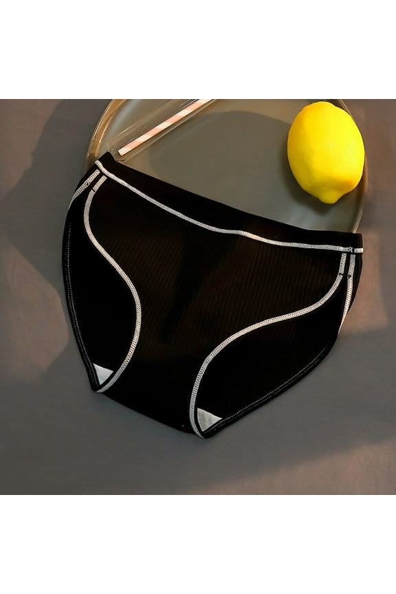 Women's Threaded Threaded Mid Rise Panties High Waist No Show Underwear Women Panties Womens Cute Full Waist Trainer for Women Granny Panties for Women plus Size Bikini Underwear Women Seamless Pack