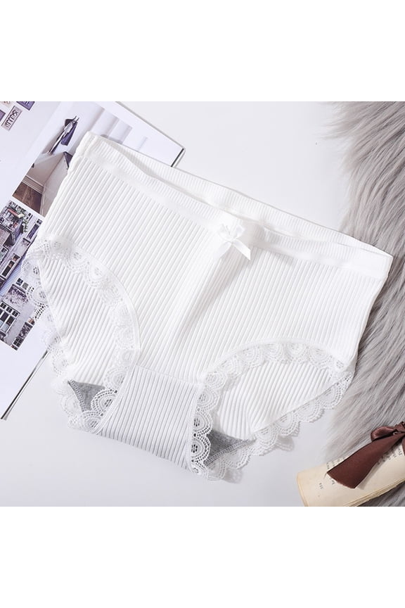 Women's Threaded Threaded Mid Rise Panties Womens Silk Lingerie Full Coverage Underwear Women Boy Cut Underwear Women Vibrating Pantie's with Control Womens Bikini Panties Size Small under Ware Ladies