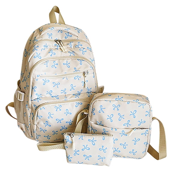 Women's Three-Piece Handbag Set, Large Capacity Versatile Combo with Backpack, Shoulder Bag and Tote, Bowknot Design for Daily Use, Work or Travel