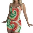 thumbnail image 1 of Women’s Tie Dye Pajama Set – Spaghetti Strap Camisole & Shorts (Playful Lounge Set for Cozy Days), 1 of 5