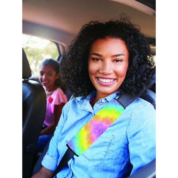 Women's Tie-Dye Print Universal Car Seat Belt Cover Neoprene Material