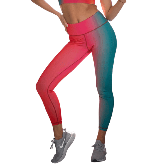 Women's Tie Dye Printed Activewear Leggings - Sunny Haze, S