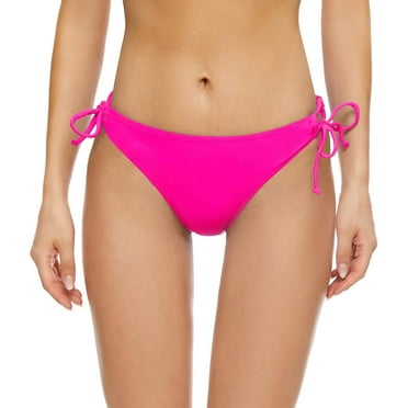 Women's Tie Side Bikini Bottoms Mid Rise String Bathing Suits Bottom…