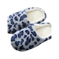 thumbnail image 1 of Women's Tie-dye Fuzzy Slippers, Furry Faux Fur Lined Bedroom Shoes, Cozy Indoor Slide, Leopard, 1 of 5