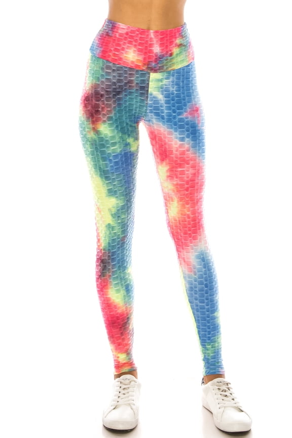 Women's Tiedye Honeycomb Athletic Leggings