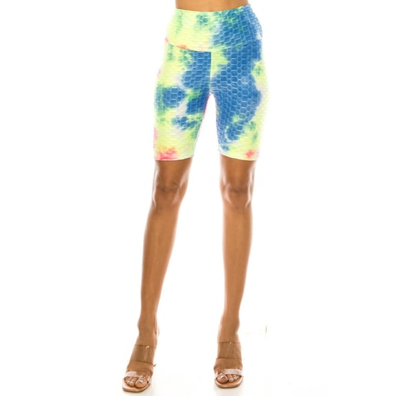 Women's Tiedye Honeycomb athletic Biker Shorts