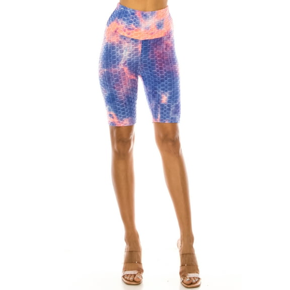 Women's Tiedye, Honeycomb athletic Biker Shorts