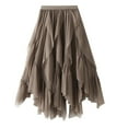 thumbnail image 1 of Women's Tiered Layered Mesh Tulle Tutu A-line Midi Skirts Ballet Prom Party Skirt Nude Pink/Black/Green/Navy, 1 of 5