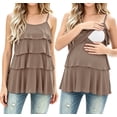 thumbnail image 1 of Women's Tiered Maternity Nursing Cami Sleeveless Nursing Top Breastfeeding Clothes, 1 of 5